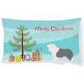 Carolines Treasures Carolines Treasures BB8466PW1216 Old English Sheepdog Christmas Canvas Fabric Decorative Pillow BB8466PW1216